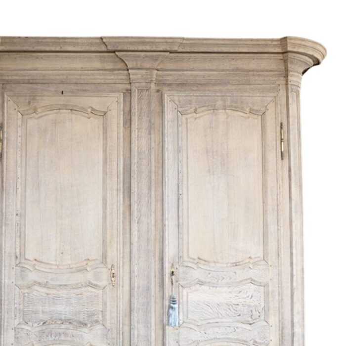 1800s french bleached oak armoire 4102