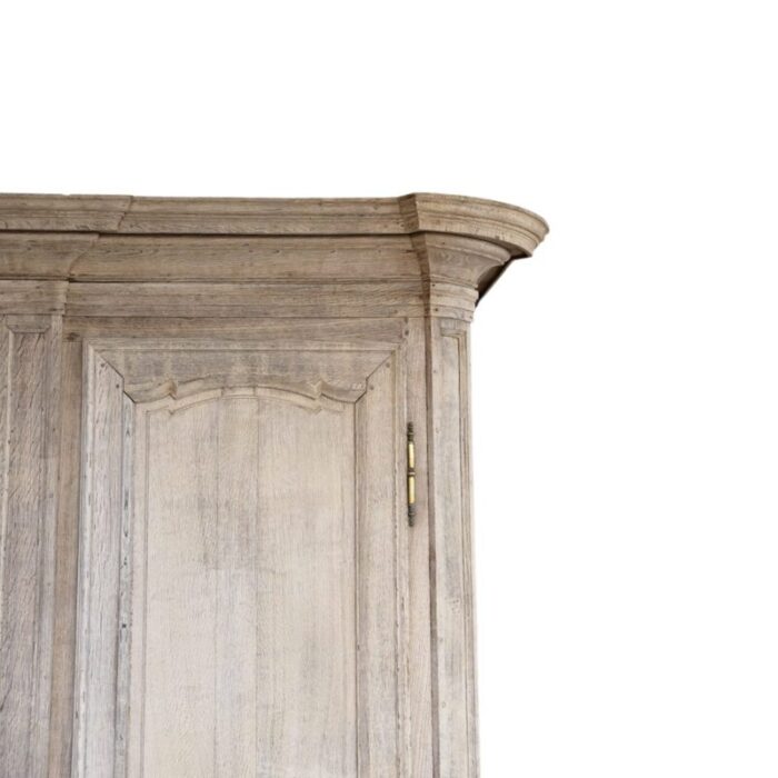 1800s french bleached oak armoire 6110