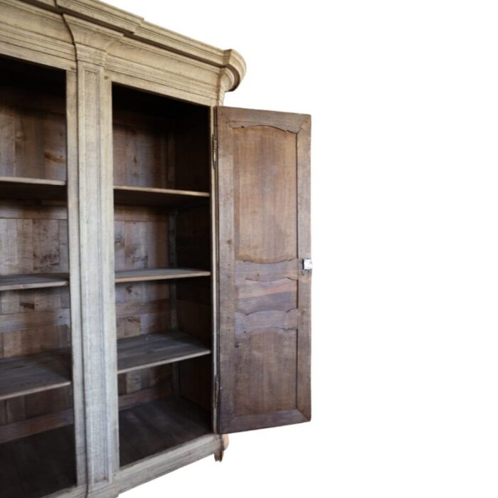 1800s french bleached oak armoire 9155