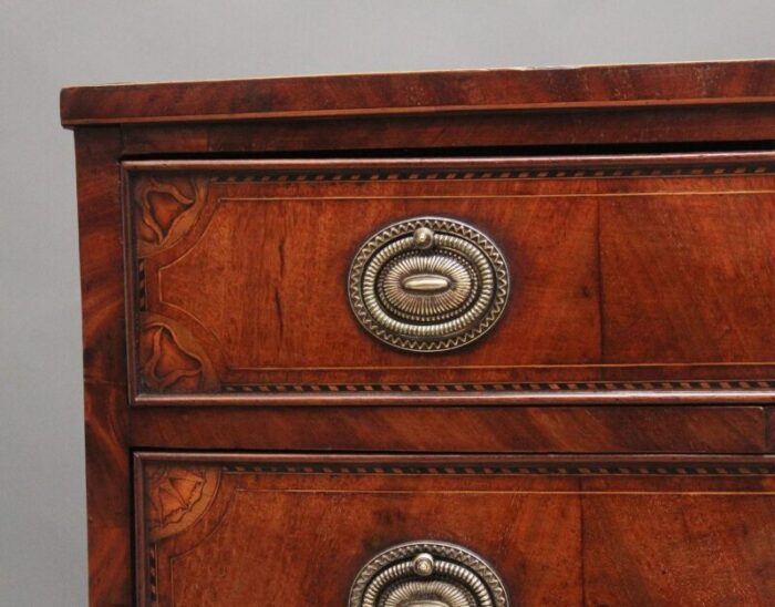 18th century inlaid mahogany chest 1790s 1352