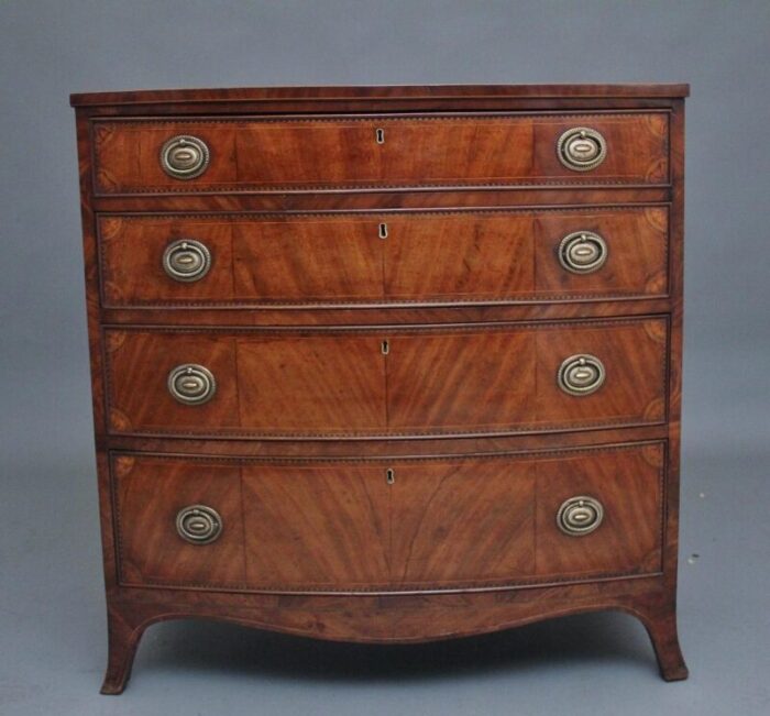 18th century inlaid mahogany chest 1790s 2673