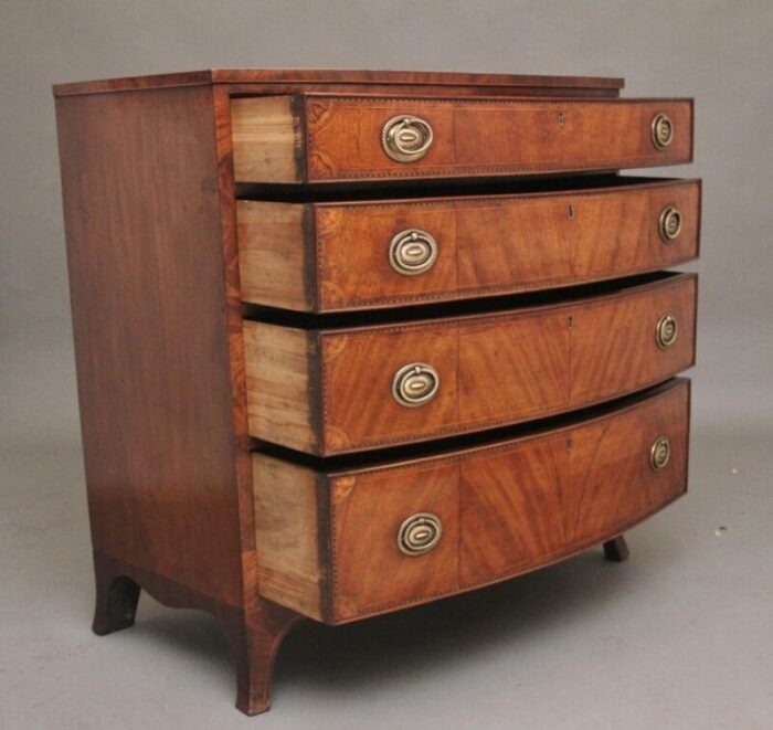 18th century inlaid mahogany chest 1790s 5656