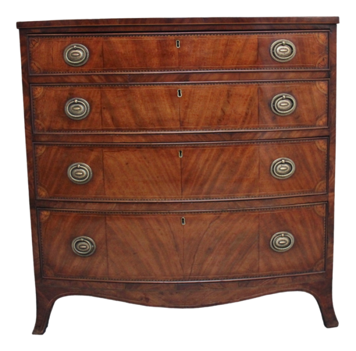 18th century inlaid mahogany chest 1790s 8299