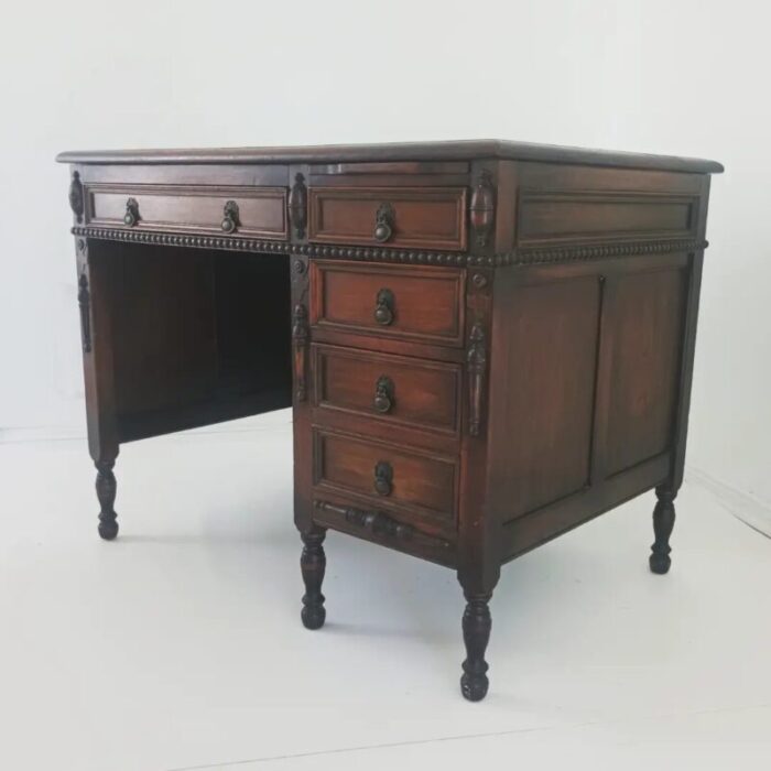 1940s vintage mahogany desk by kittinger 6554