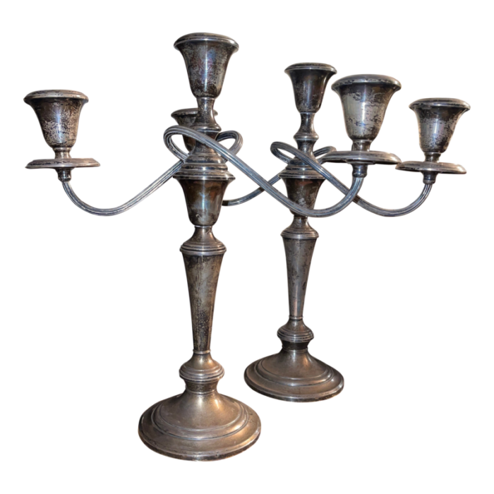 1950s gorham sterling silver candelabras 638 a pair 8824