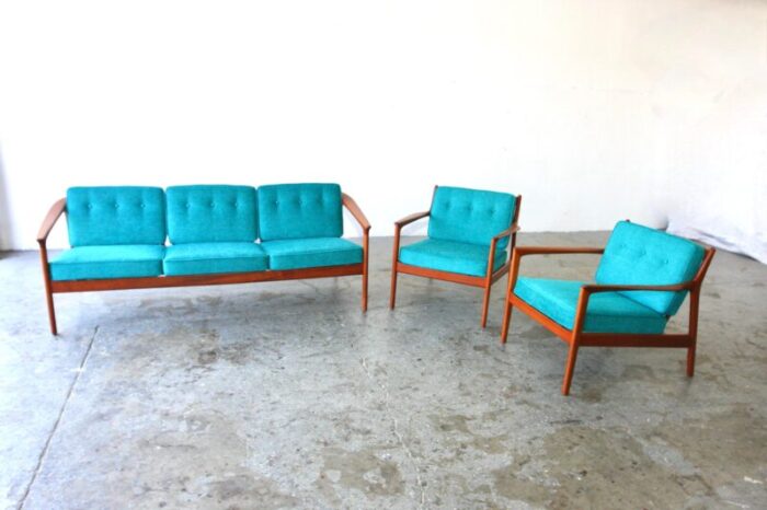 1960s danish mid century modern teak sofa by folke ohlsson for dux model 72 s 1808