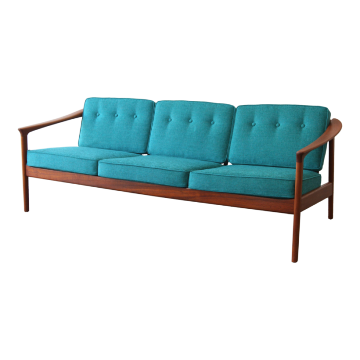 1960s danish mid century modern teak sofa by folke ohlsson for dux model 72 s 7666