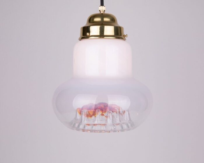 1960s mazzega murano glass pendant lights from venice 3626