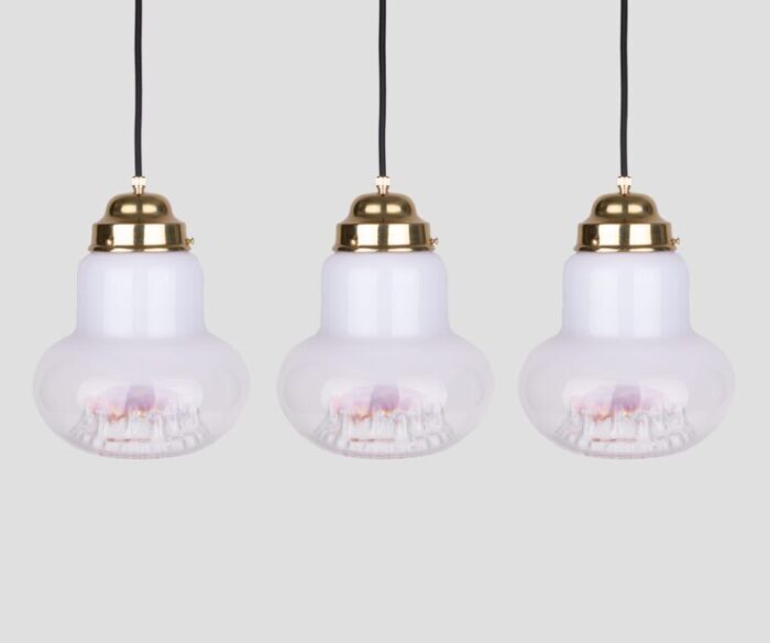 1960s mazzega murano glass pendant lights from venice 7983