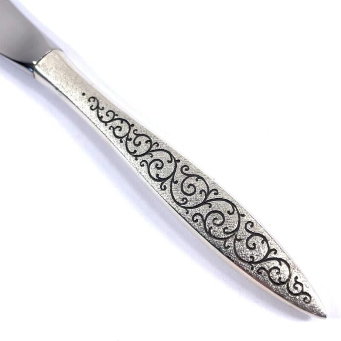 1960s wallace sterling silver master butter knife spanish lace pattern 0058