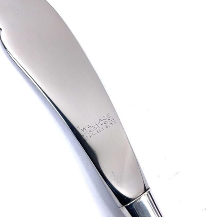 1960s wallace sterling silver master butter knife spanish lace pattern 0201