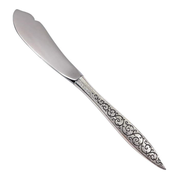 1960s wallace sterling silver master butter knife spanish lace pattern 2635