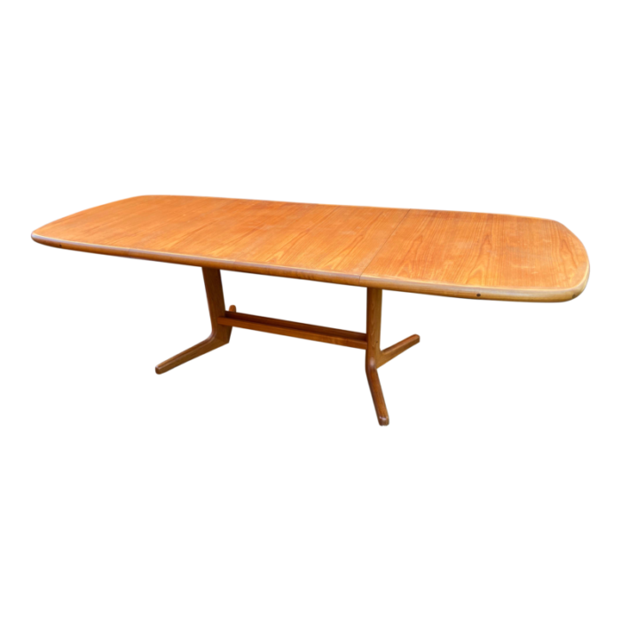 1970s vintage danish teak dining extendable table 2761