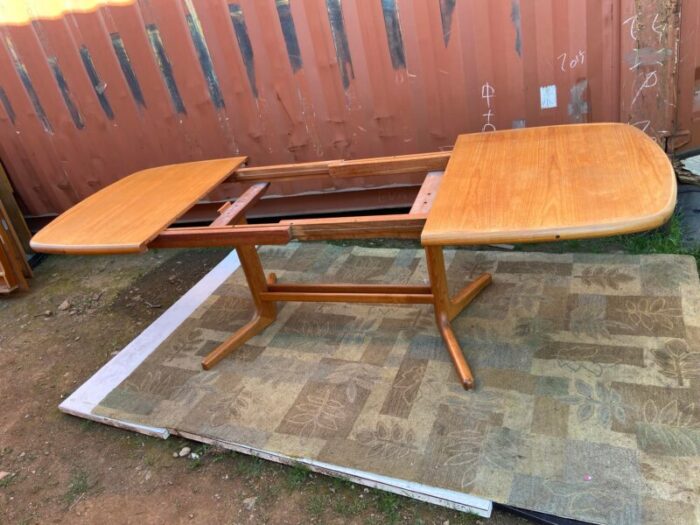 1970s vintage danish teak dining extendable table 3963