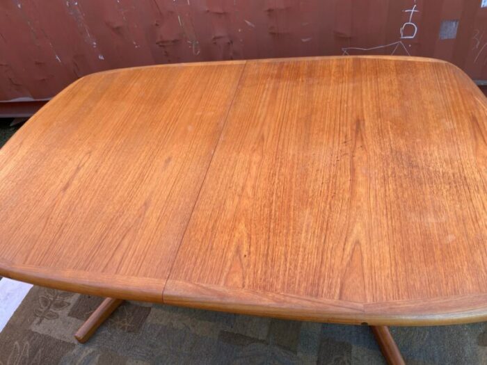 1970s vintage danish teak dining extendable table 4384