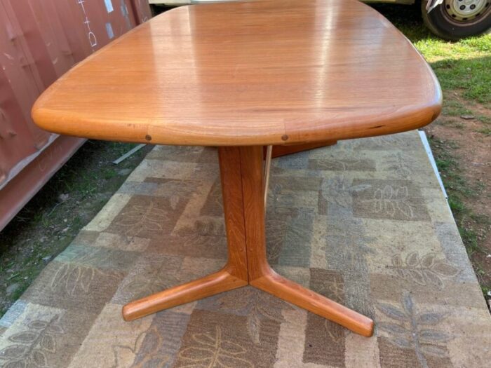 1970s vintage danish teak dining extendable table 5512