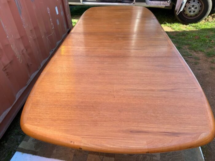 1970s vintage danish teak dining extendable table 8012