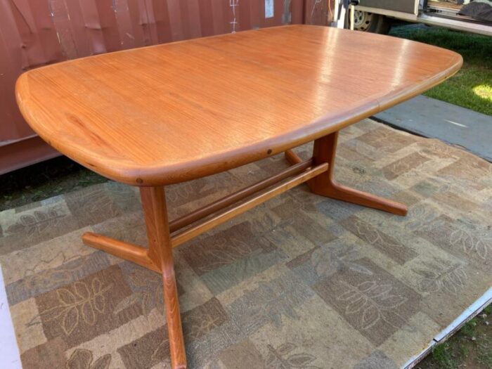 1970s vintage danish teak dining extendable table 9496