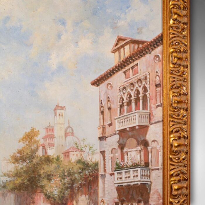 1980s large vintage venetian painting 0608