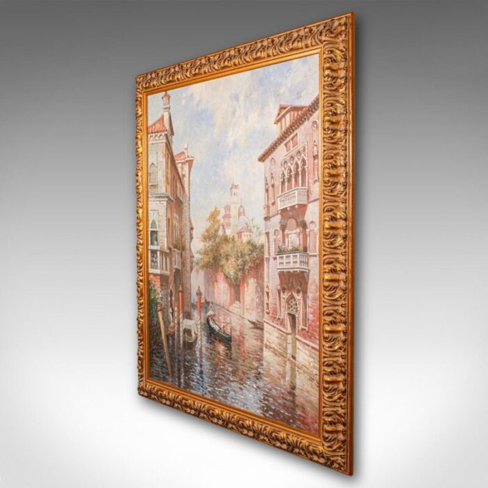 1980s large vintage venetian painting 9326