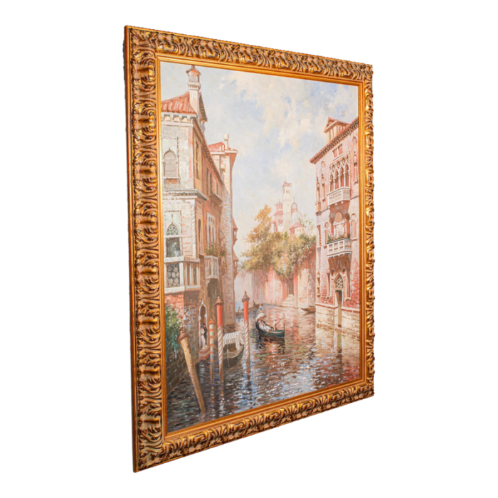 1980s large vintage venetian painting 9542