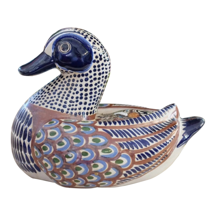 1980s mexican hand painted large duck 7170