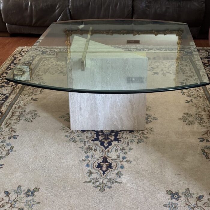 1980s travertine marble artedi coffee table 4714