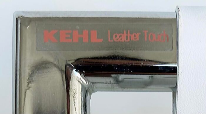 1980s vintage kehl woven leather magazine stand chrome x frame foldable 4482