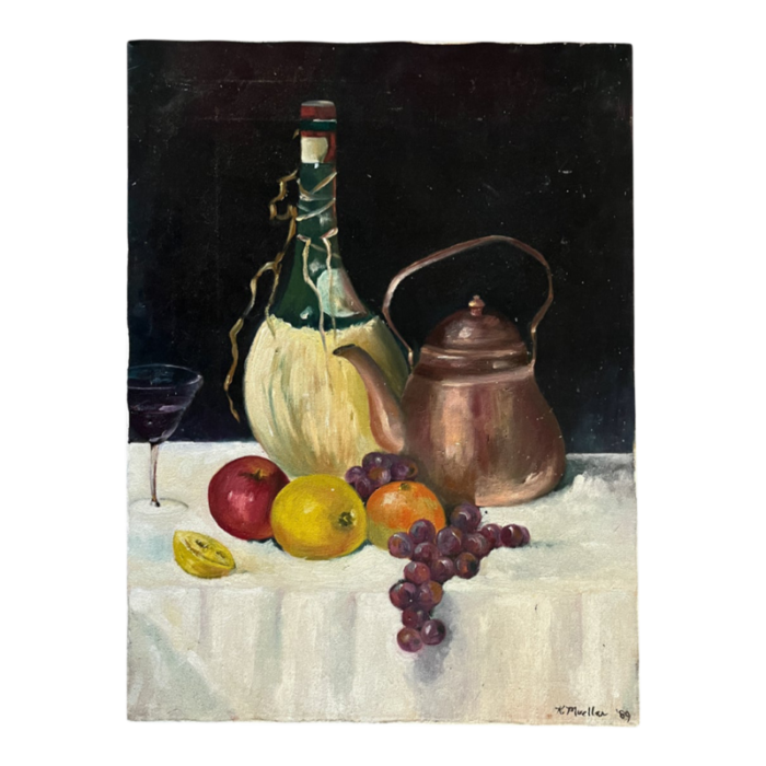 1980s vintage still life painting 6682