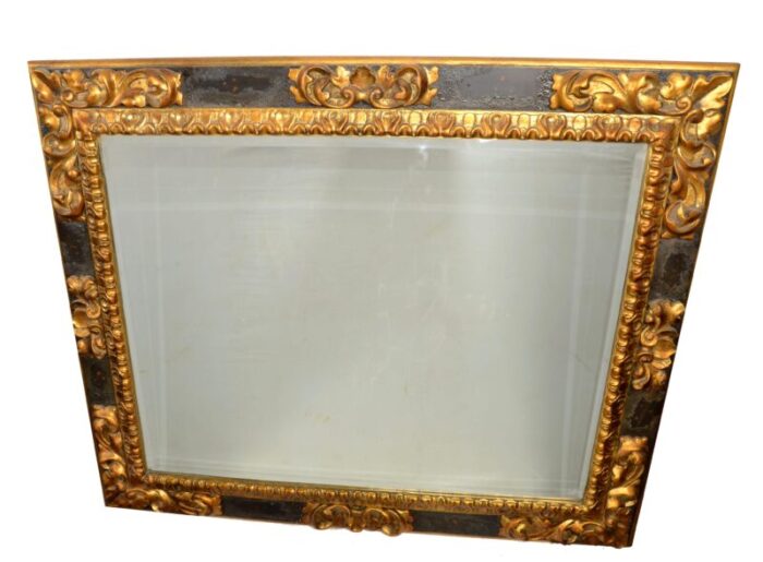 1990s ralph lauren polo american neoclassical black gilt wood wall mirror rectangle 2173