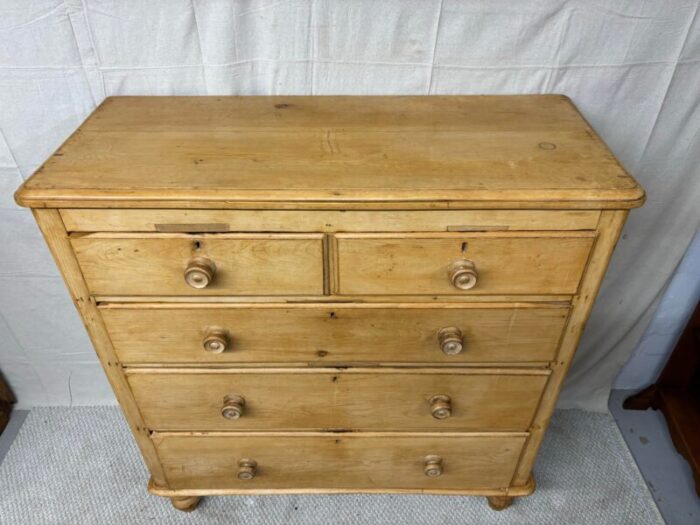 19th century english pine chest of drawers 7993