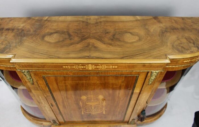 19th century figured walnut credenza 1860s 5991