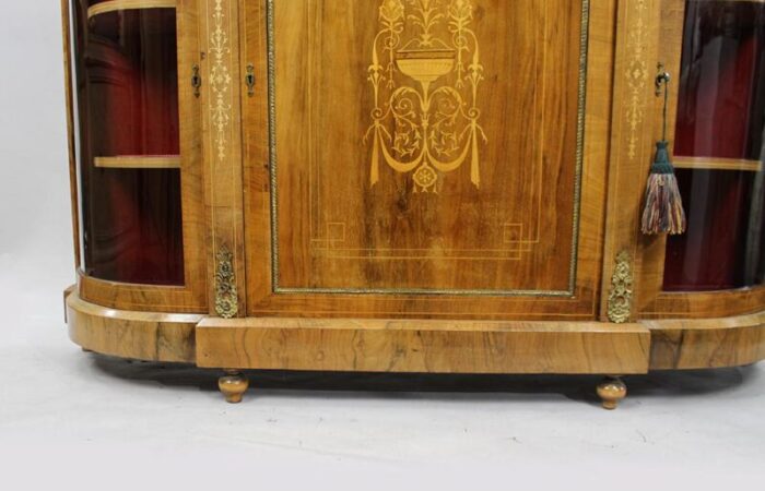 19th century figured walnut credenza 1860s 6865