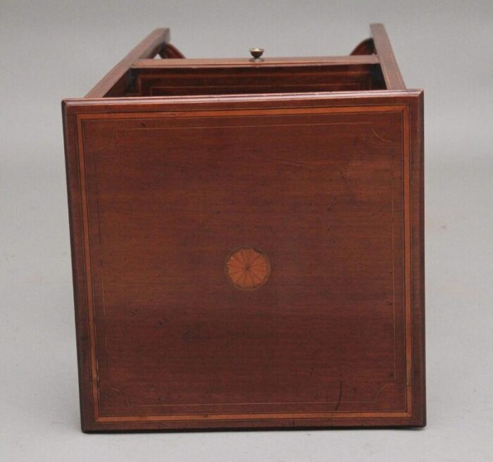 19th century inlaid mahogany bedside table 1820s 4845