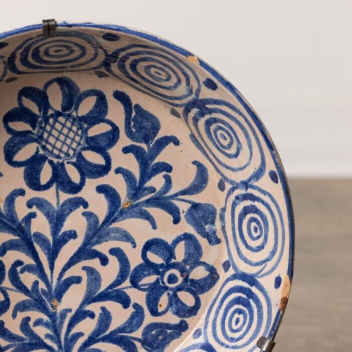 19th century spanish blue and white fajalauza lebrillo bowl from granada 2097