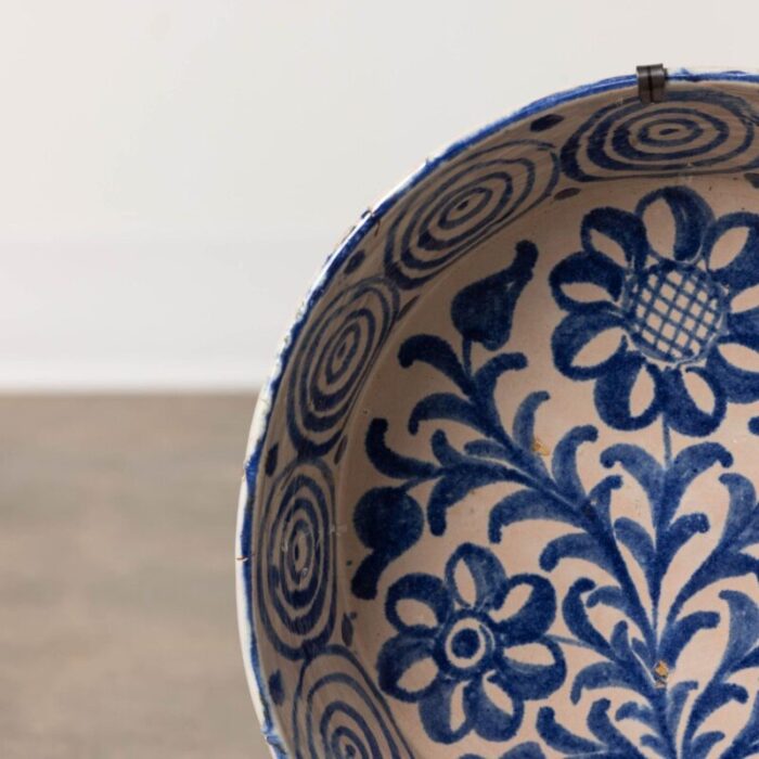 19th century spanish blue and white fajalauza lebrillo bowl from granada 2645