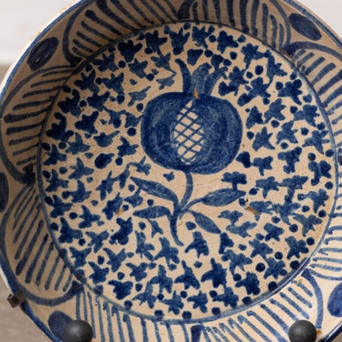 19th century spanish blue and white fajalauza lebrillo bowl from granada 4041