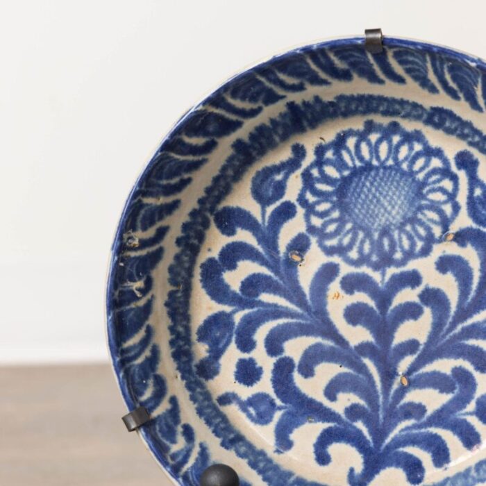 19th century spanish blue and white fajalauza lebrillo bowl from granada 5061