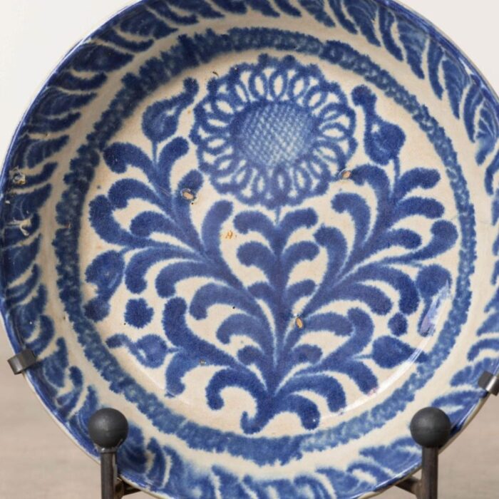 19th century spanish blue and white fajalauza lebrillo bowl from granada 9820