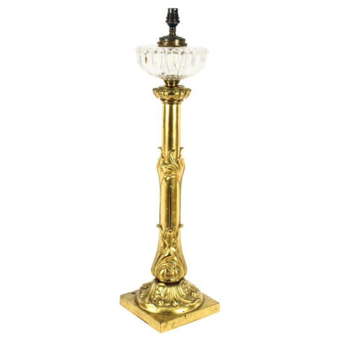 19th century william iv gilt bronze table lamp 1