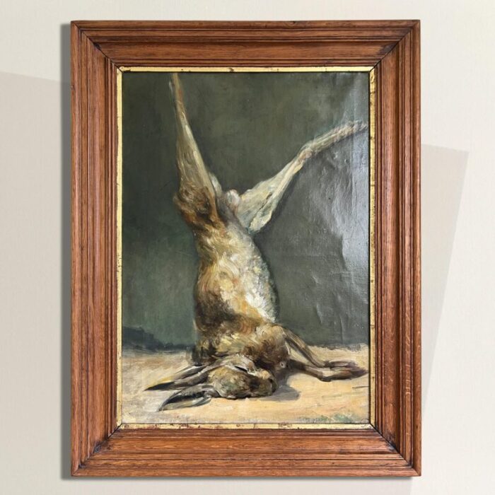 19th Century Belgian Hare Painting master