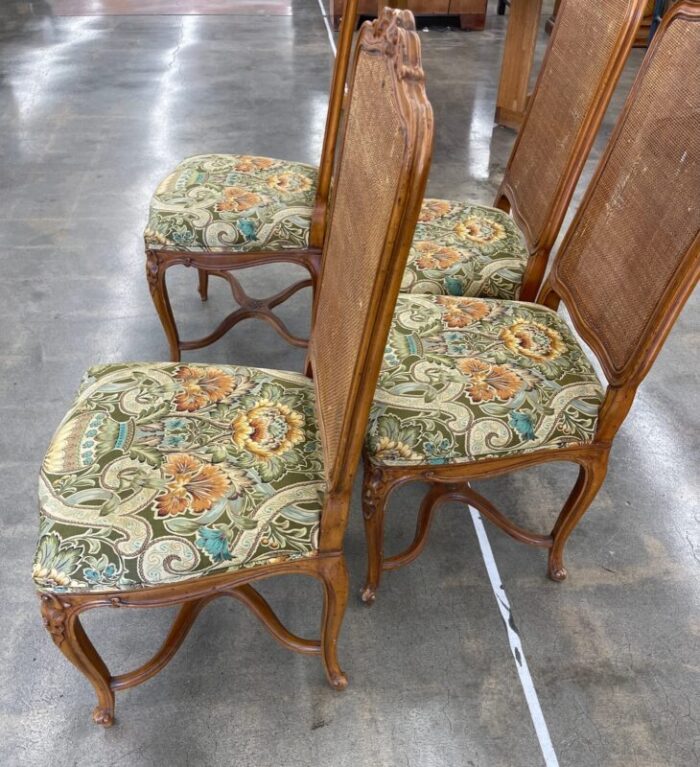 4 john widdicomb cane back french country louis xv style dining chairs 1886