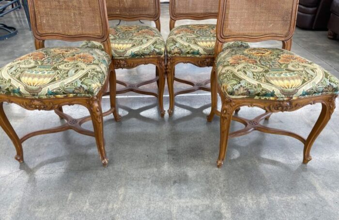 4 john widdicomb cane back french country louis xv style dining chairs 3758