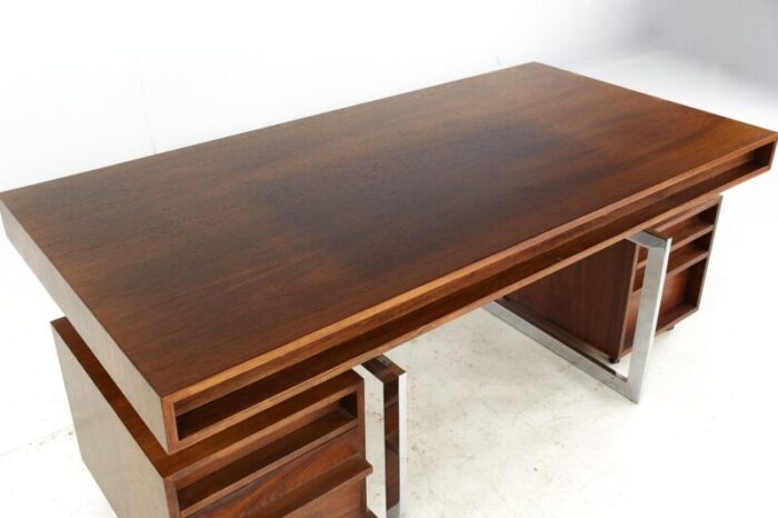 Bodil Kjaer Mid Century Rosewood and Chrome Desk 11 master