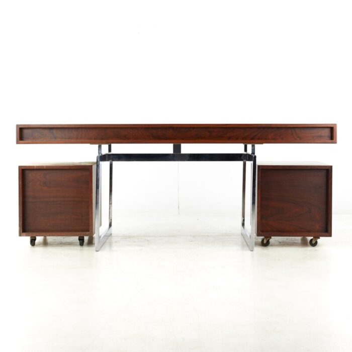 Bodil Kjaer Mid Century Rosewood and Chrome Desk 6 master