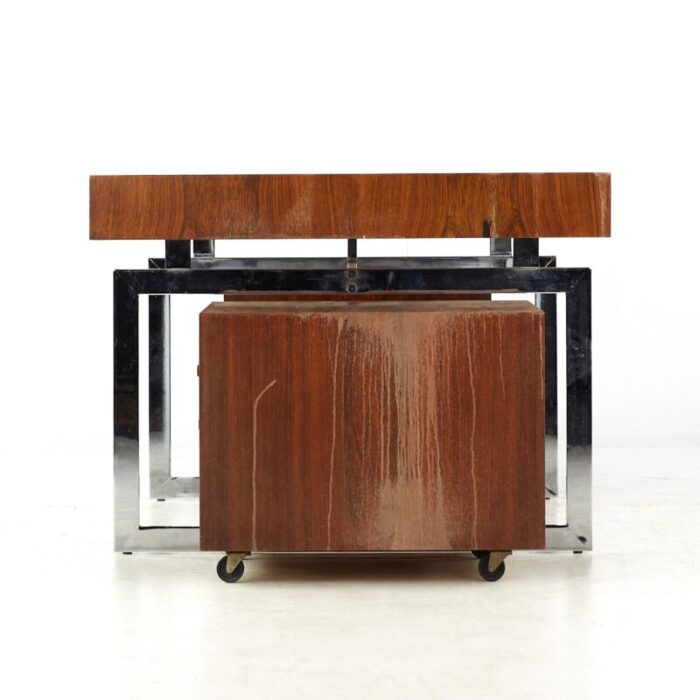 Bodil Kjaer Mid Century Rosewood and Chrome Desk 7 master