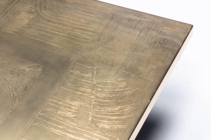 Brass Etched Coffee Table by Christian Heckscher 5 master