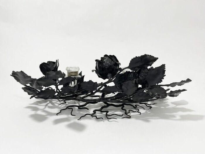 M1477 wrought iron inkwell with roses 7 master