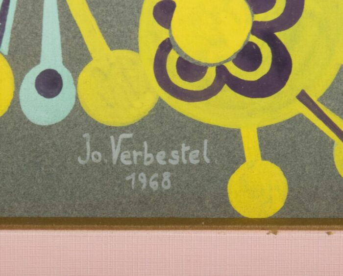 VERBESTEL Josette Gouache pastel Portrait Psycedelic 03b master