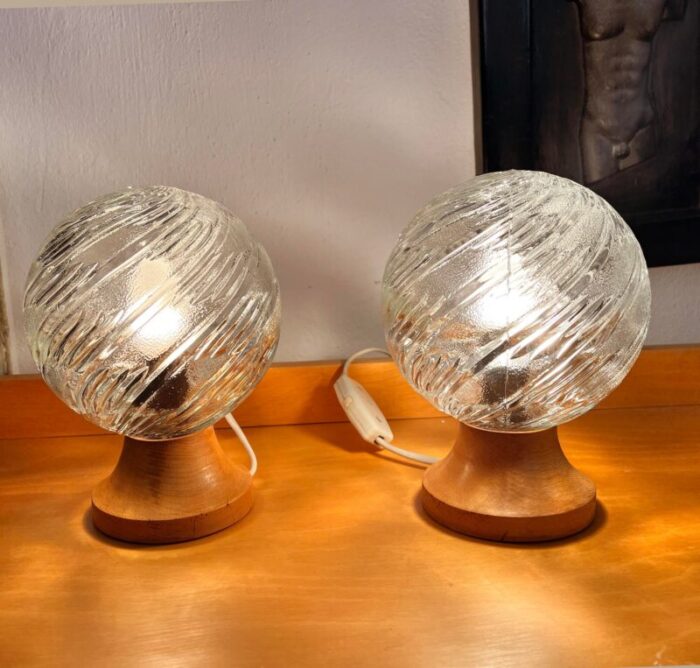 a pair of elektrorausendorf bautzen bedside lamps germany 1970s 9421